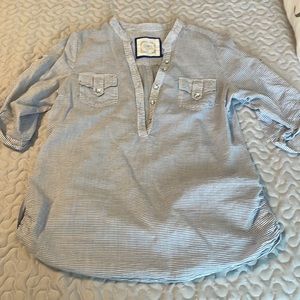 Cute Blue and White Stripped Cato Blouse